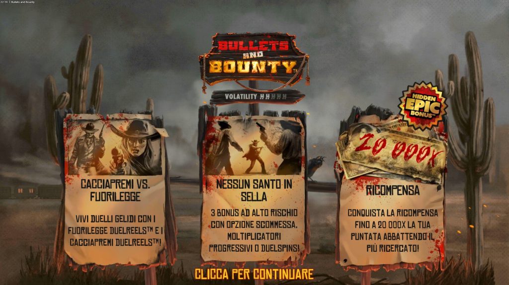 Banner della slot Bullets and Bounty