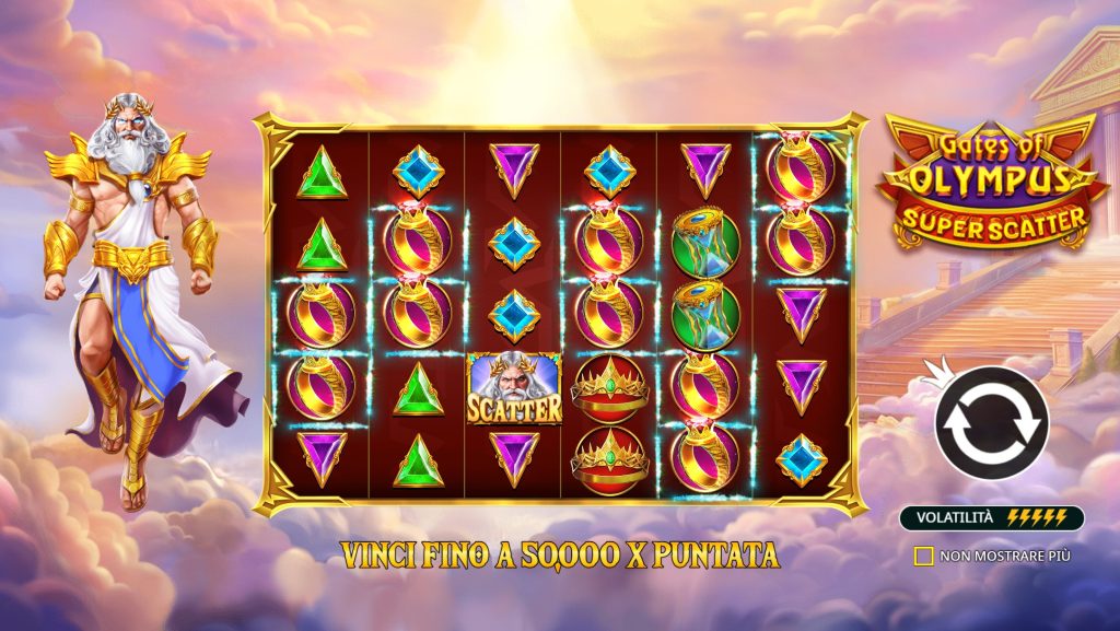 Banner della slot Gates of Olympus Super Scatter