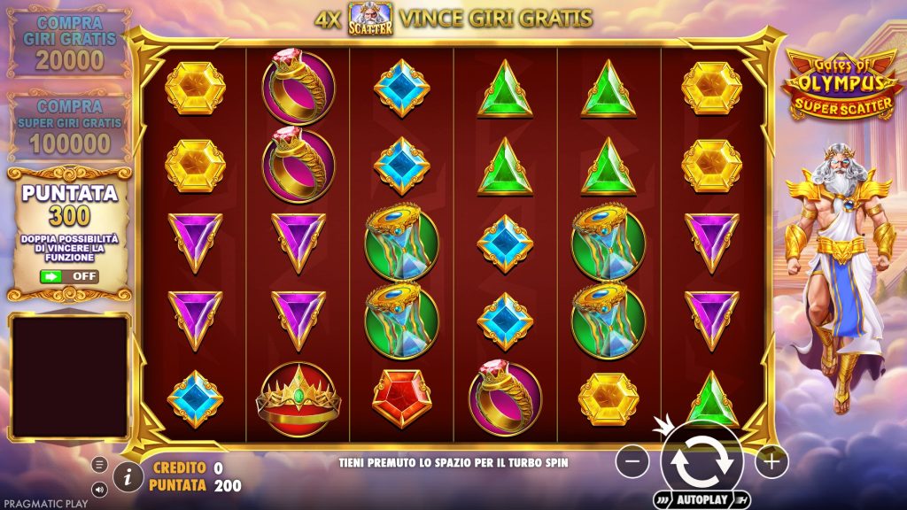 Schermata di gioco Gates of Olympus super scatter