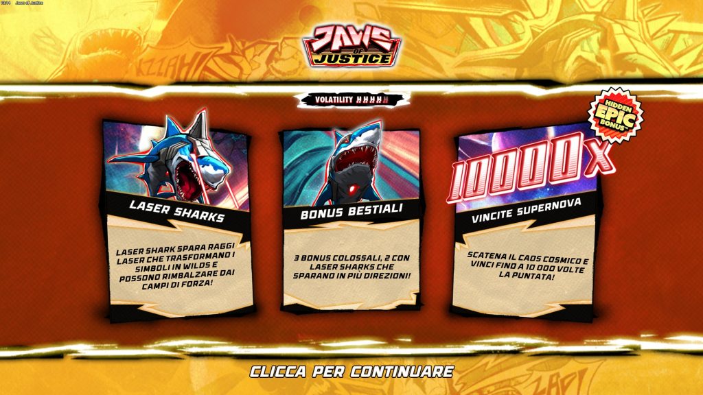 Schermata di gioco Jaws of Justice