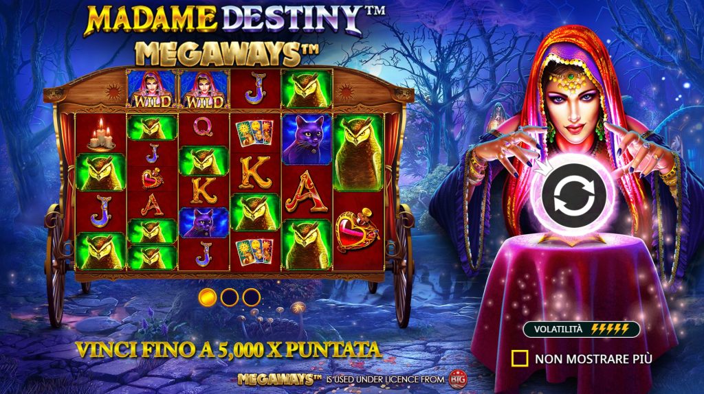 Schermata di gioco - Madame Destiny Megaways