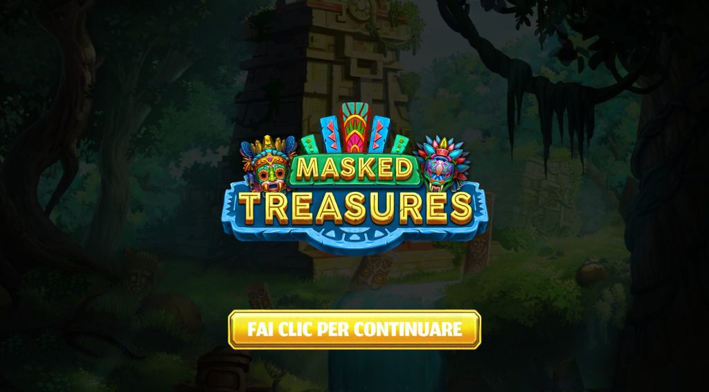 Banner della slot Masked Treasures