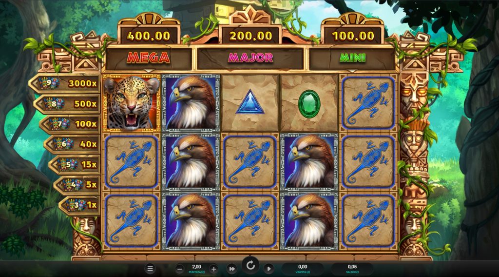 Schermata di gioco Masked Treasures