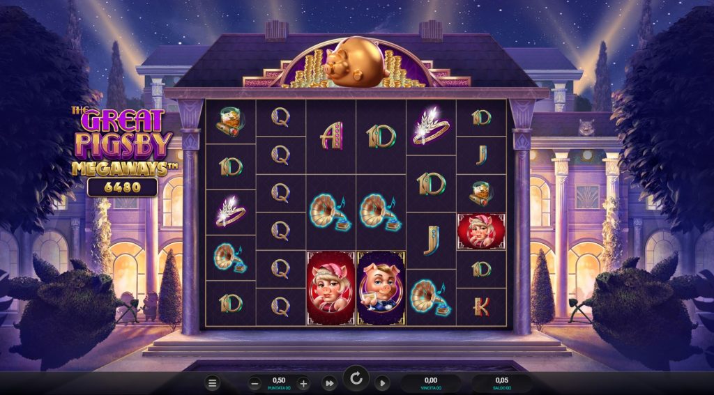 Schermata di gioco The Great Pigsby Megaways