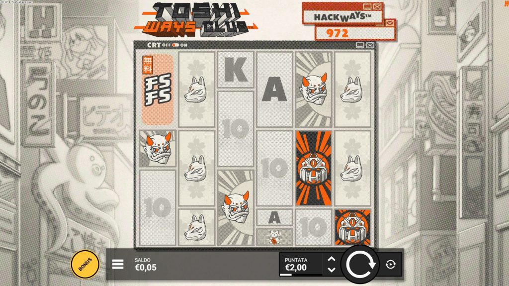 Schermata di gioco Slot Toshi Ways Club