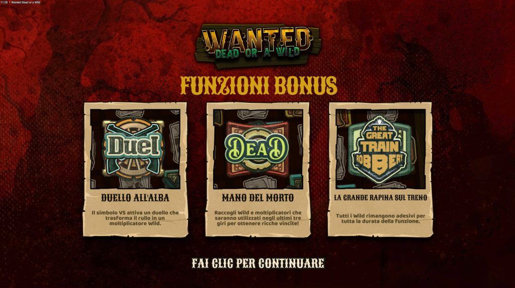 Schermata di gioco Wanted Dead or a Wild