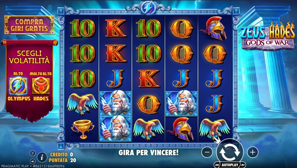 Banner della slot Zeus vs Hades