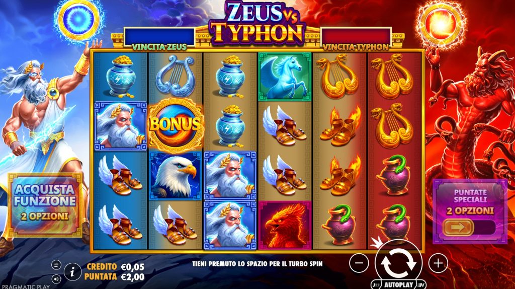 Banner della slot Zeus vs Typhon