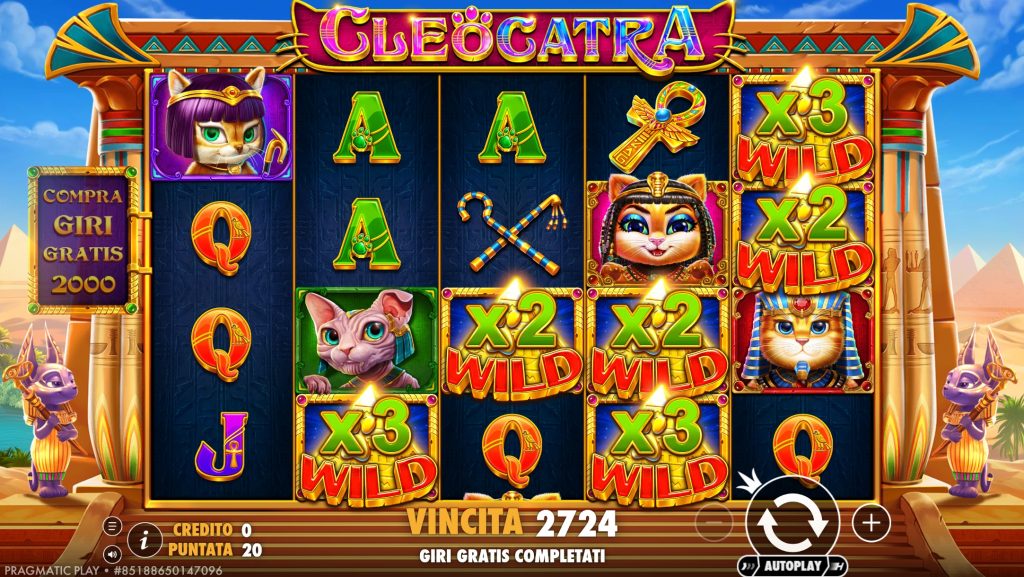 Schermata di gioco Cleocatra