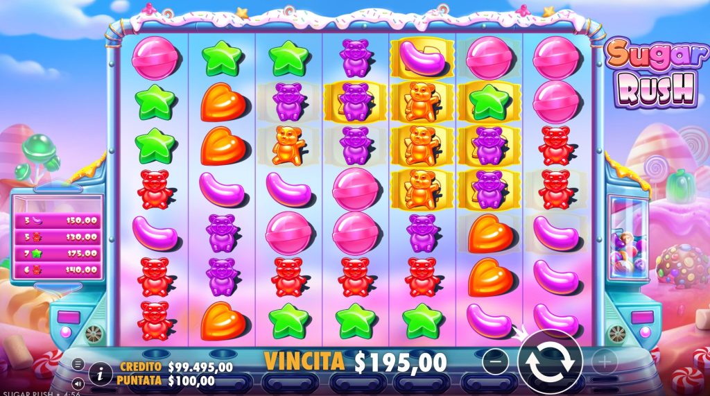 Schermata di gioco sugar rush