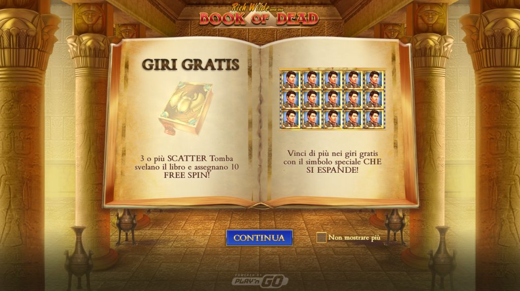 Banner della slot Book of Dead