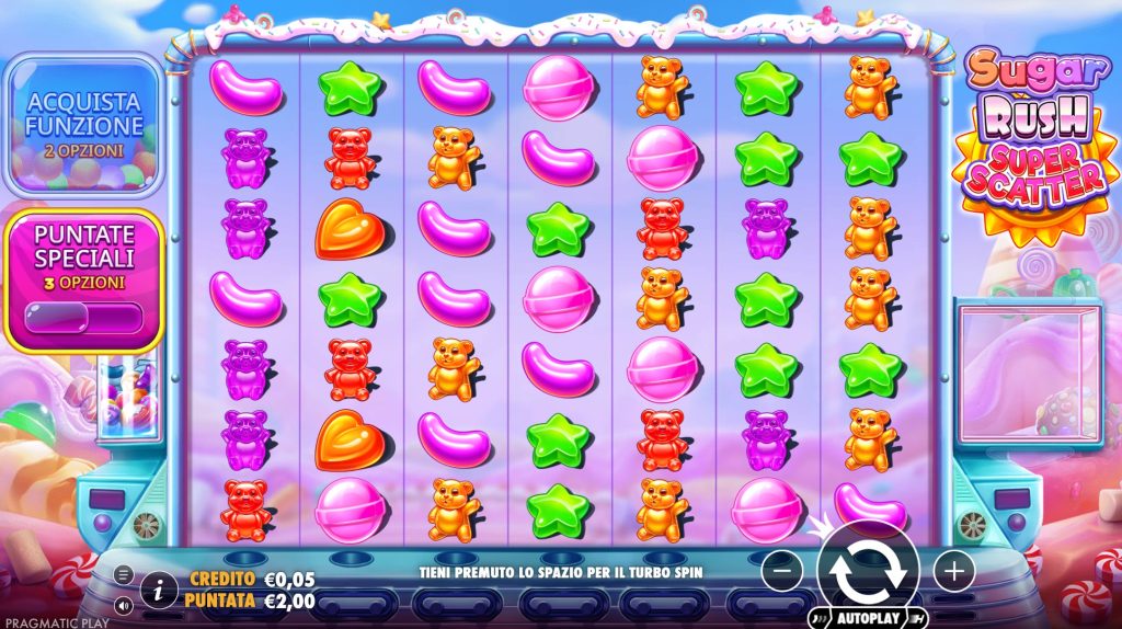 Schermata di gioco Sugar Rush Super Scatter