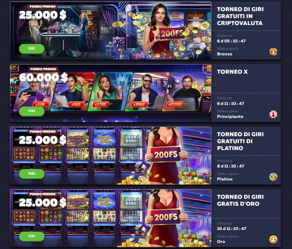 Schermata di gioco Tornei VAVADA casino