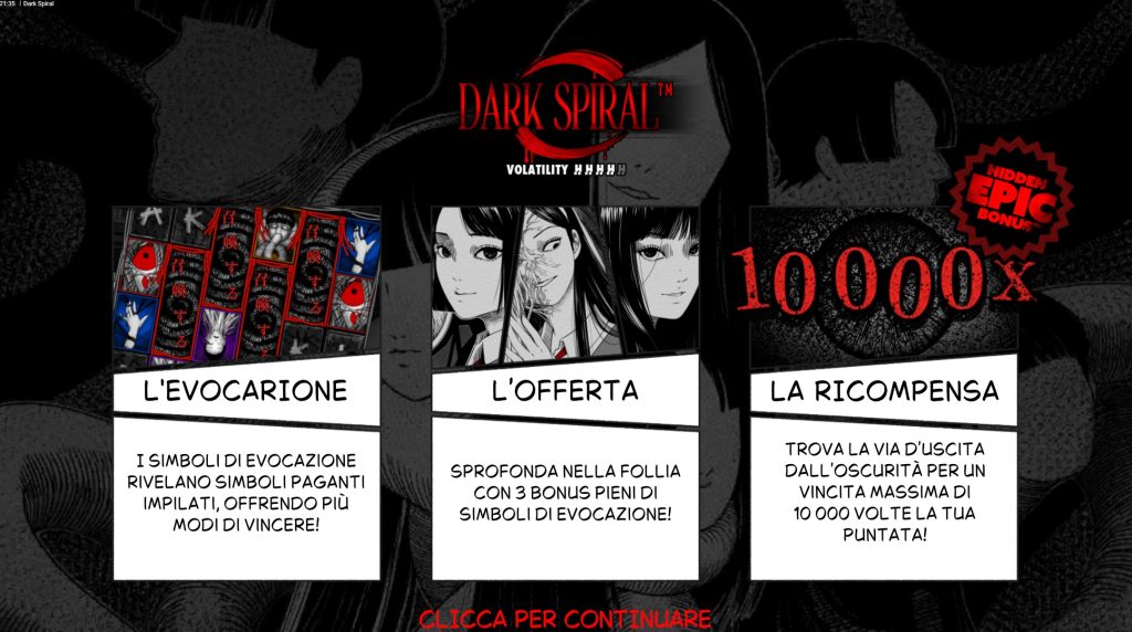 Banner della slot Dark Spiral
