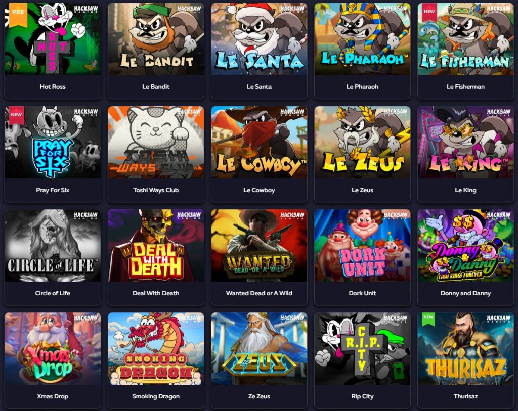 Banner della slot Hacksaw Gaming