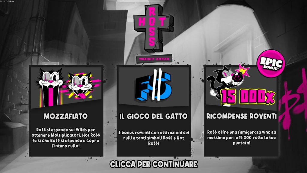 Banner della slot Hot Ross