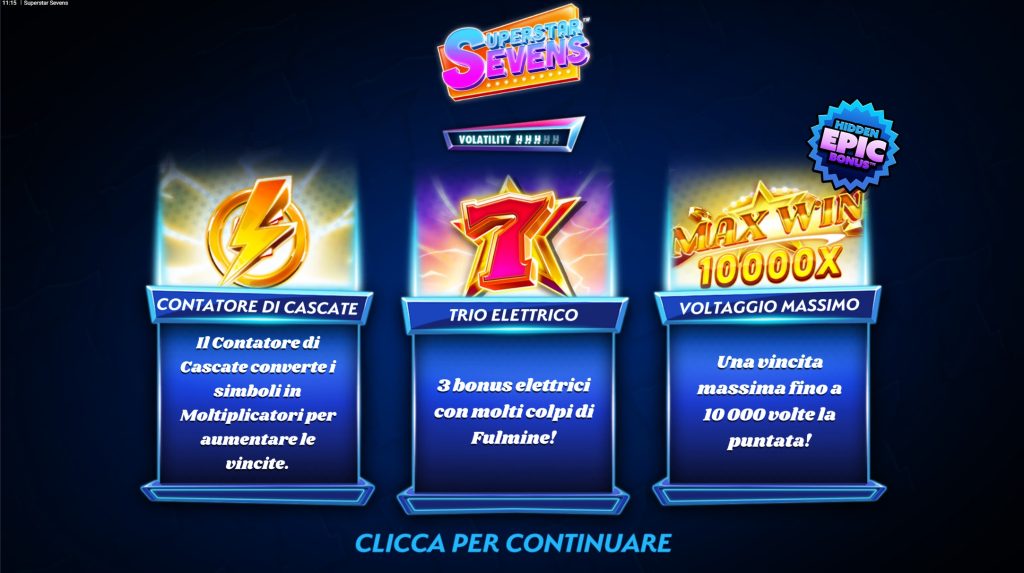 Banner della slot Superstar Sevens