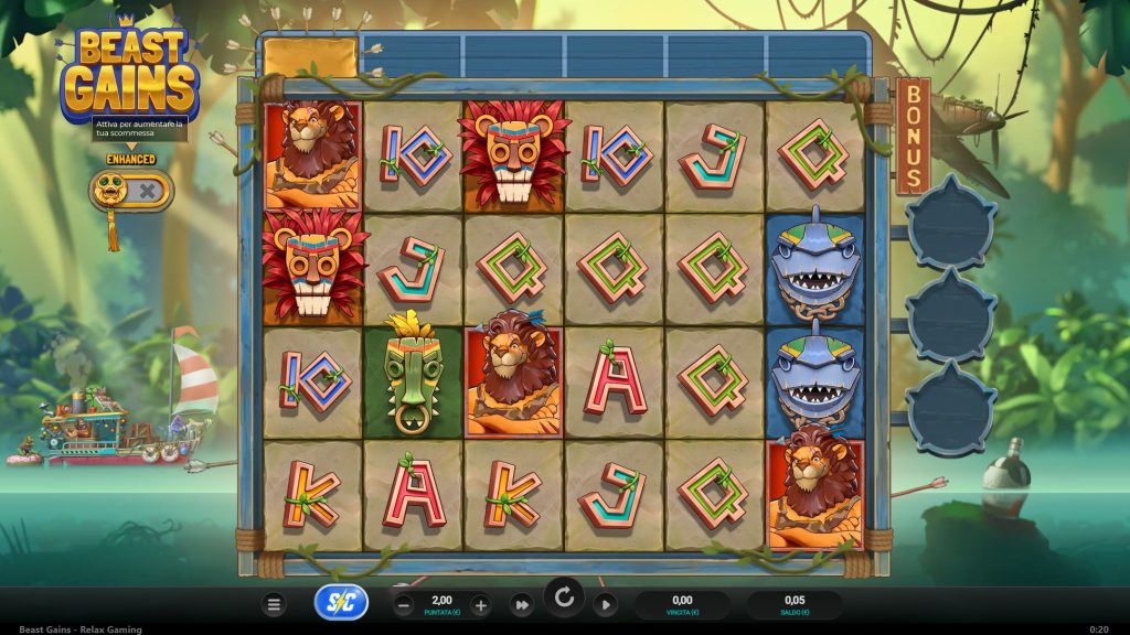 Schermata di gioco Beast Gains slots