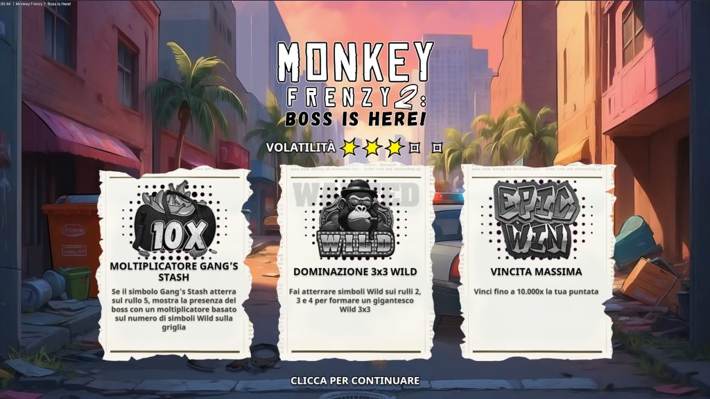 Banner della slot Monkey Frenzy 2 - Boss is Here